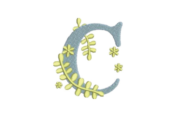 Floral Alphabet C: Elegant Summer Monogram