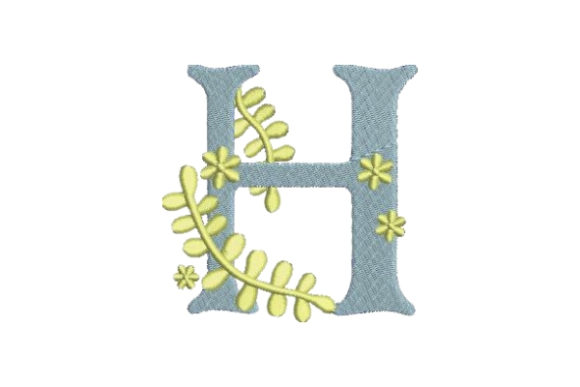 Floral Alphabet H: A Summer-Soft Wedding Monogram