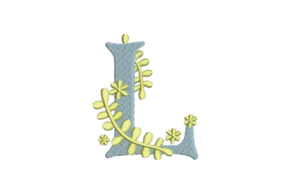 Floral Alphabet L