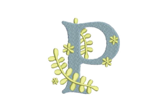 Floral Alphabet P