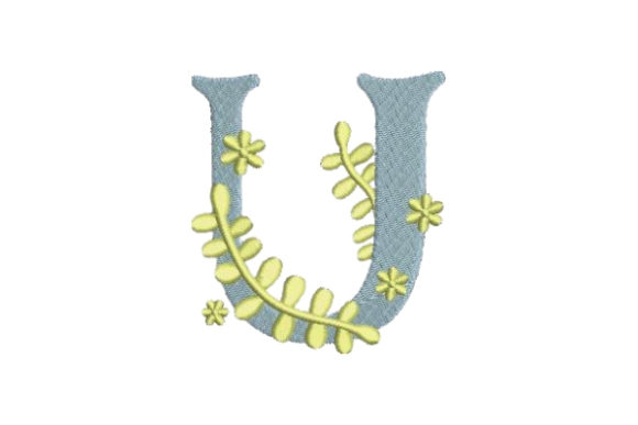 Floral Alphabet U: A Summer-Soft Wedding Monogram