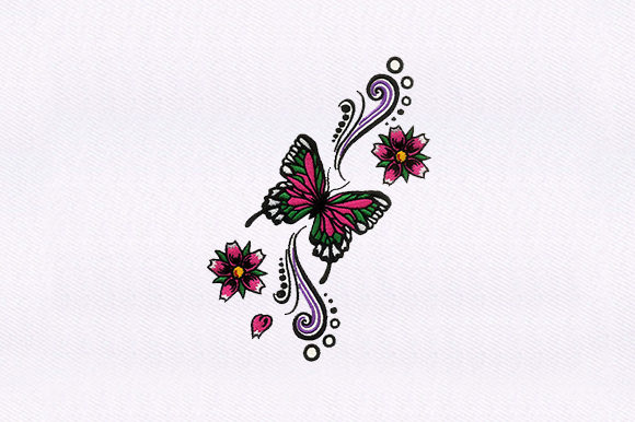 Floral Butterfly: A Seasonal Embroidery Gem