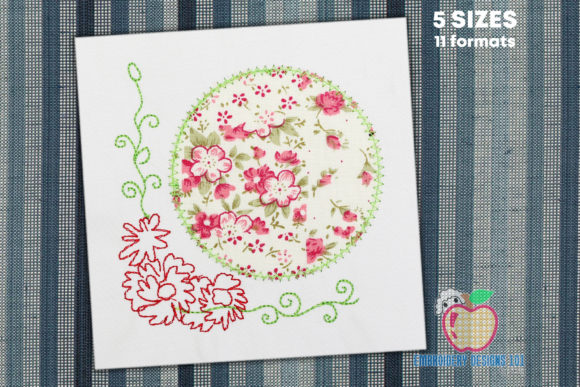 Floral Design with Cicle Applique
